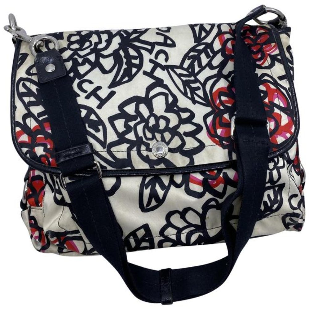 Coach Floral Graffiti Messenger Bag & Matching Wallet